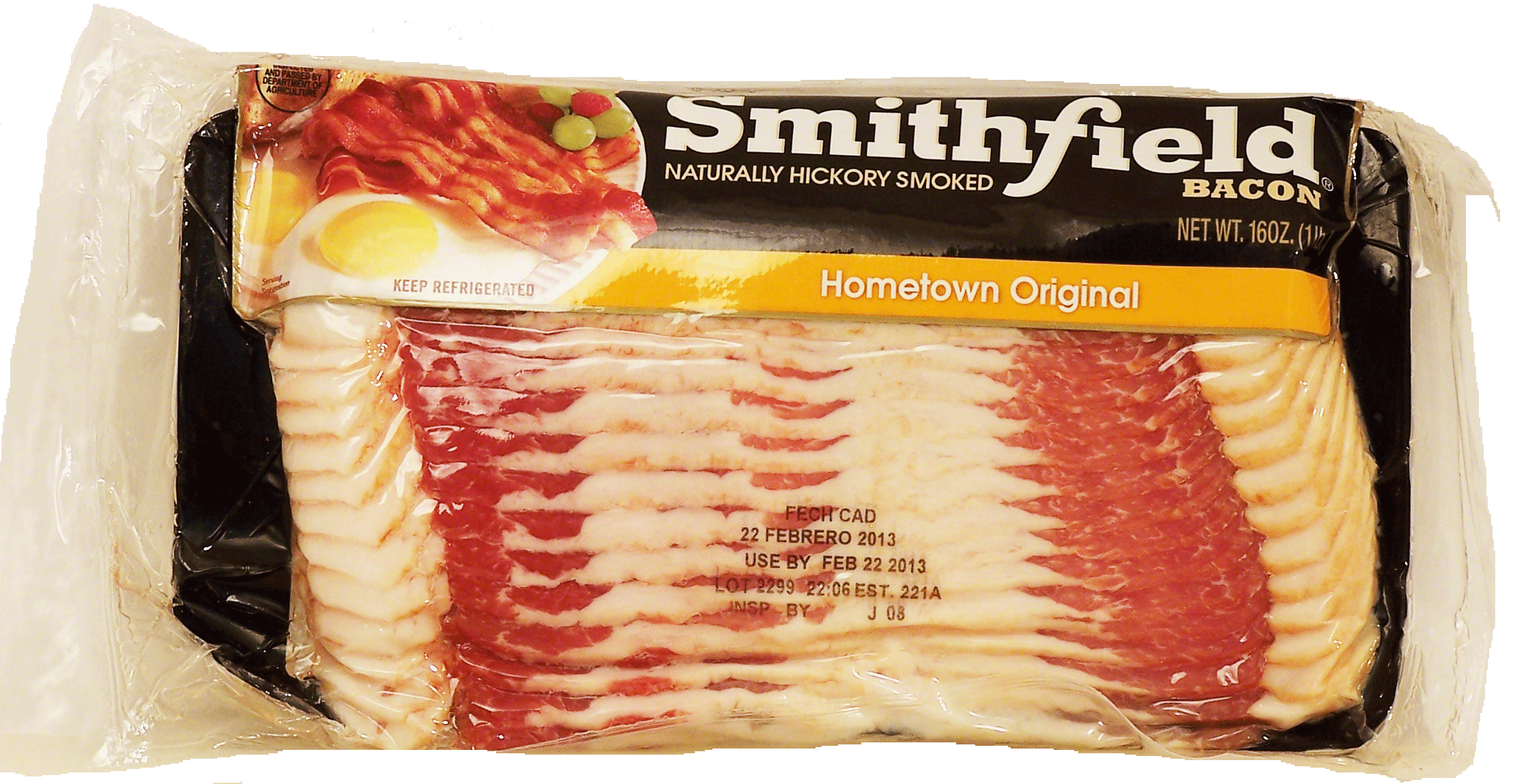 Smithfield  bacon, naturally hickory smoked, hometown original Full-Size Picture